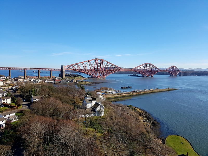 The Forth Bridge from the north side of the road bridge – Just Frances